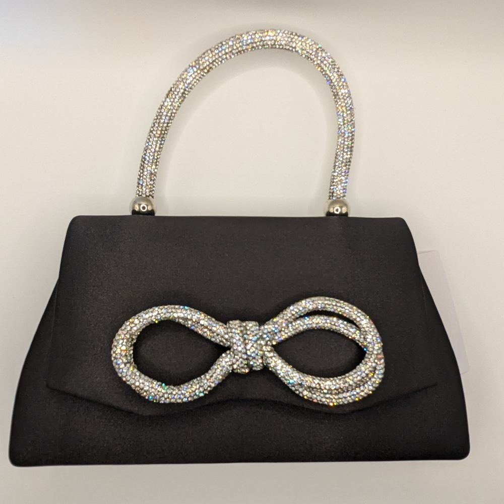 Handbag Alessia Elegant Black Crystal-Embellished